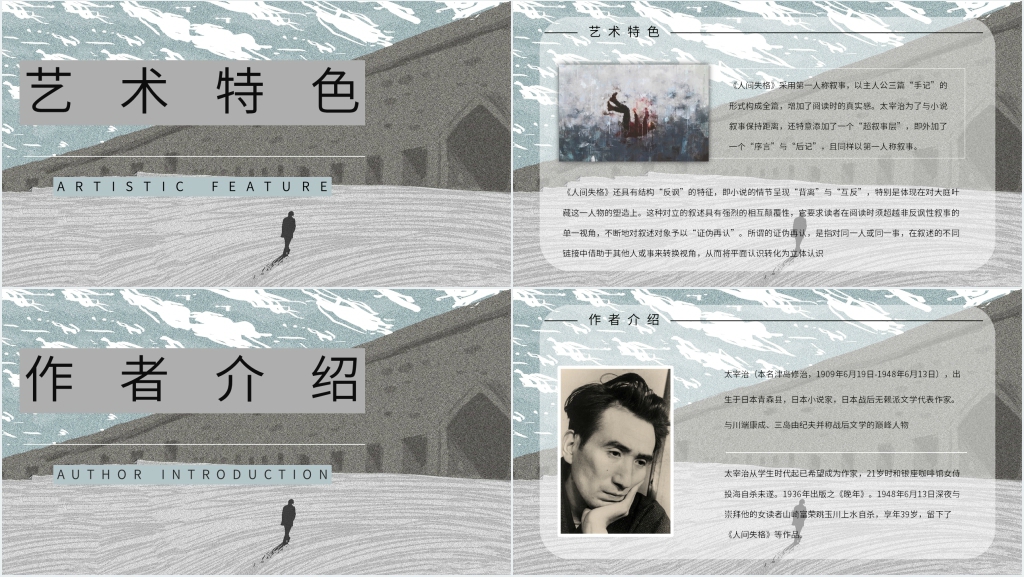 人间失格小说完整PPT模板 人间失格小说完整PPT模板