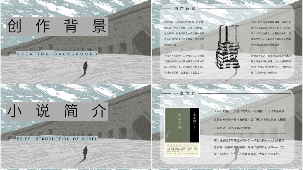 人间失格小说完整PPT模板 人间失格小说完整PPT模板