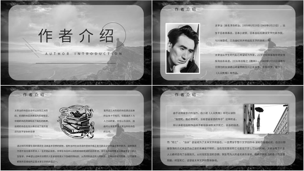 人间失格读书会分享PPT模板 人间失格读书会分享PPT模板