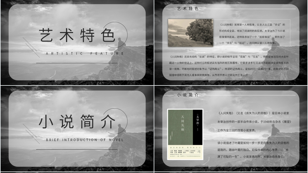 人间失格读书会分享PPT模板 人间失格读书会分享PPT模板