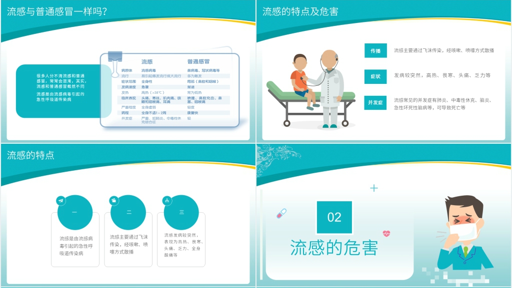 冬春流感传染病防控培训PPT模板 冬春流感传染病防控培训PPT模板