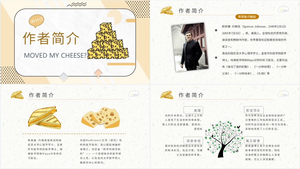 谁动了我的奶酪全版讲解版本PPT模板 谁动了我的奶酪全版讲解版本PPT模板