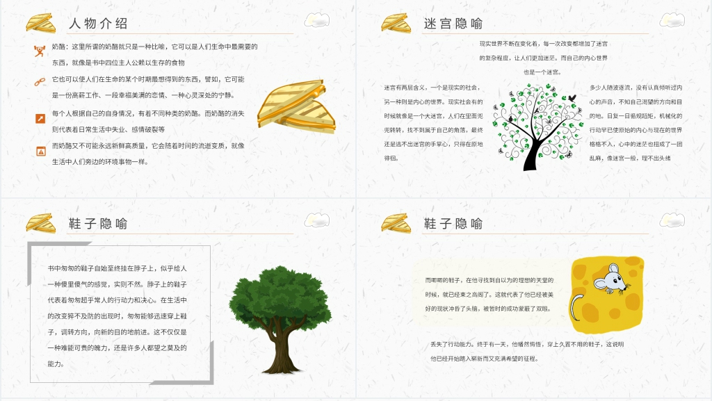 谁动了我的奶酪导读PPT模板 谁动了我的奶酪导读PPT模板