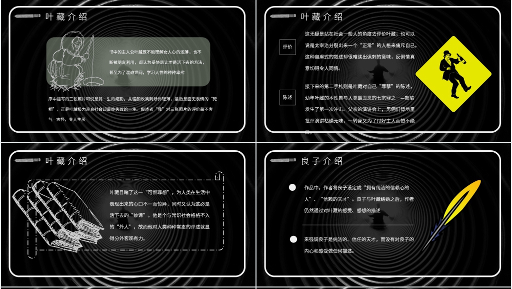 人间失格导读PPT模板 人间失格导读PPT模板