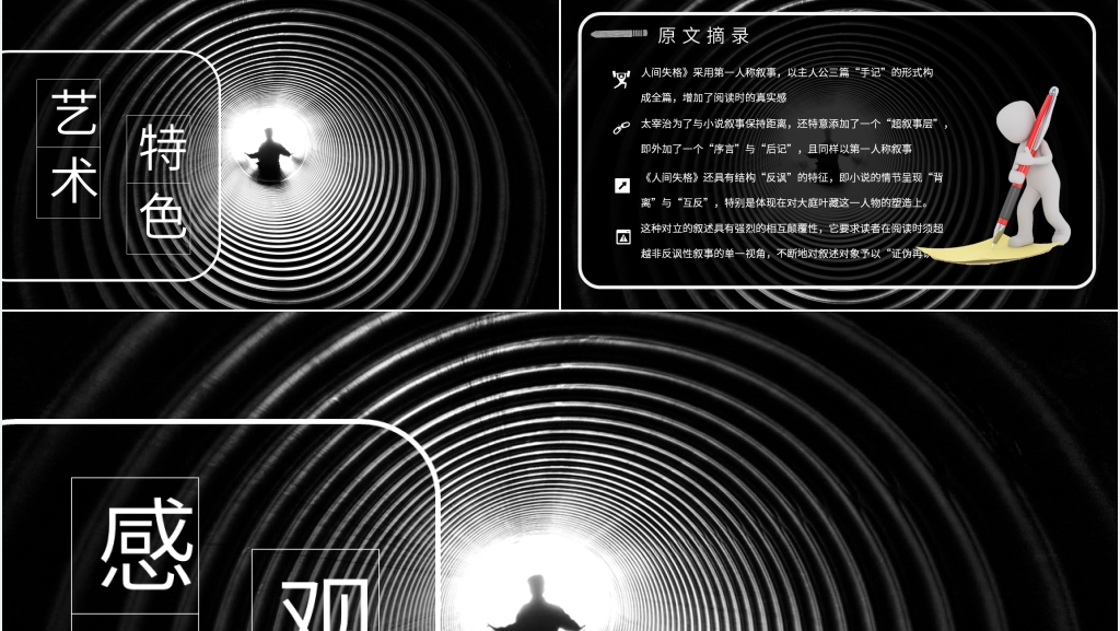 人间失格导读PPT模板 人间失格导读PPT模板