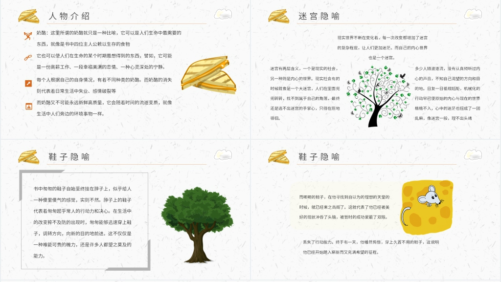 谁动了我的奶酪心得感悟PPT模板 谁动了我的奶酪心得感悟PPT模板