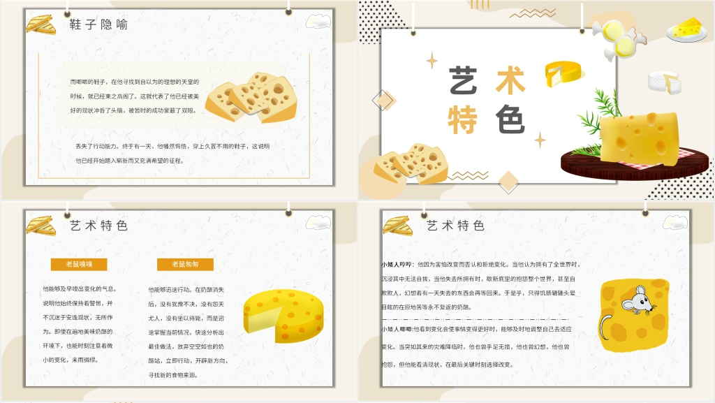 谁动了我的奶酪主题PPT模板 谁动了我的奶酪主题PPT模板