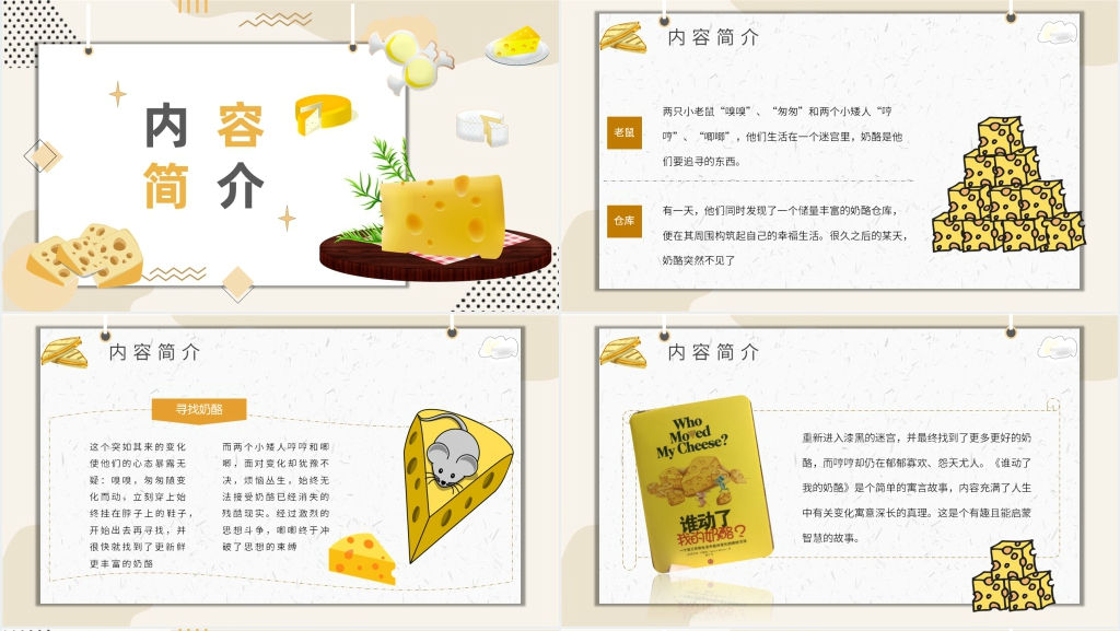 谁动了我的奶酪主题PPT模板 谁动了我的奶酪主题PPT模板