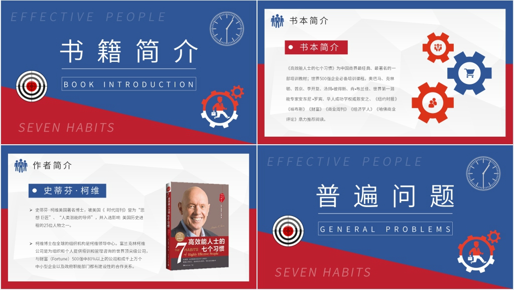 高效能人士的七个习惯读书会PPT模板