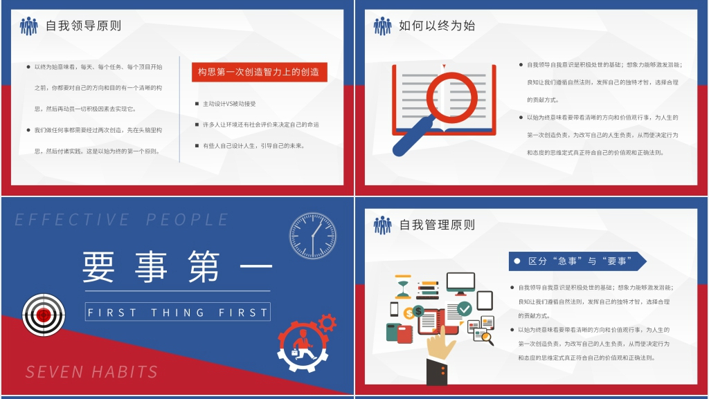 高效能人士的七个习惯读书会PPT模板