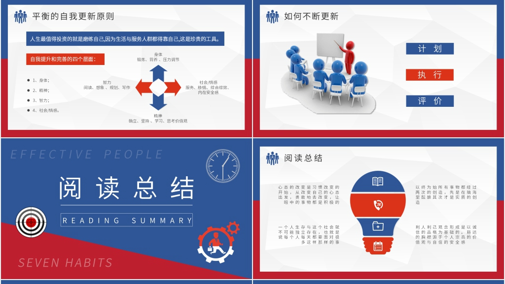 高效能人士的七个习惯读书会PPT模板