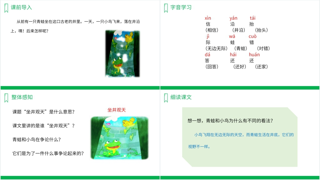 人教版二年级上册语文《坐井观天》PPT课件 人教版二年级上册语文《坐井观天》PPT课件