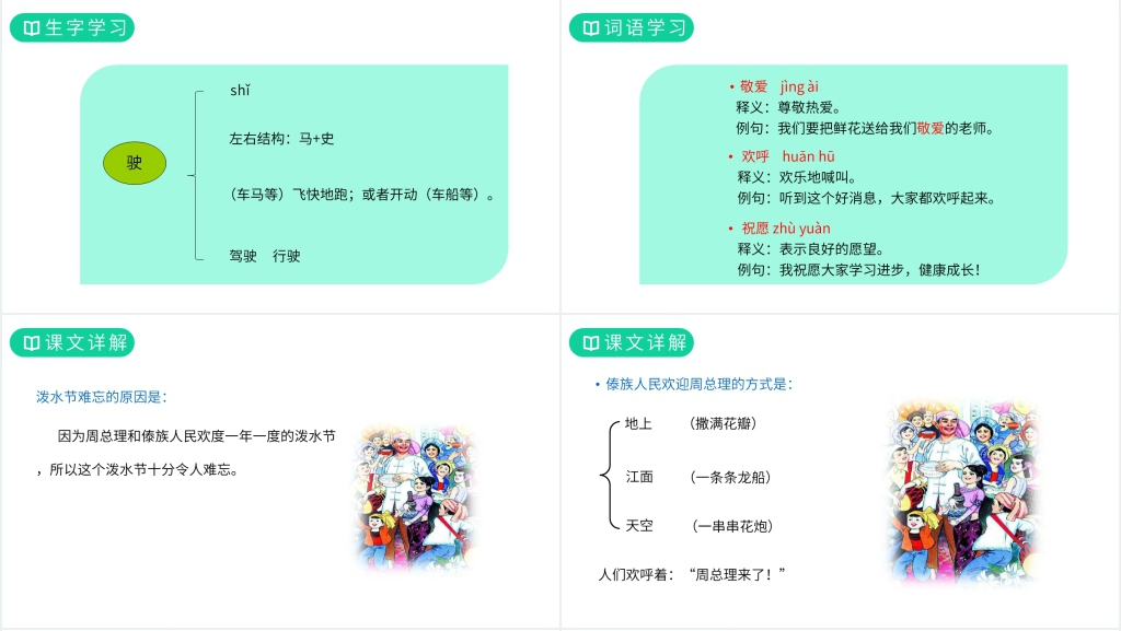 人教版二年级上册语文《难忘的泼水节》教案PPT课件 人教版二年级上册语文《难忘的泼水节》教案PPT课件