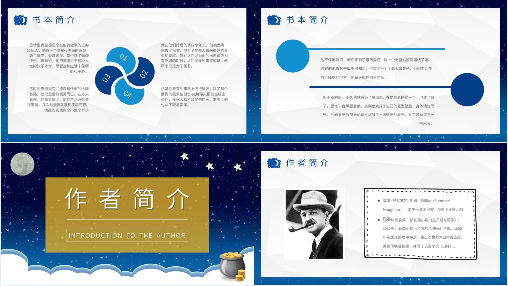 月亮与六便士作者PPT模板 月亮与六便士作者PPT模板