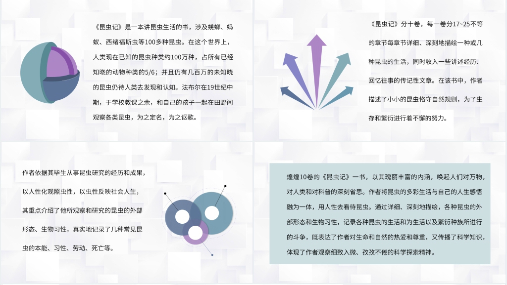 昆虫记读书交流PPT模板 昆虫记读书交流PPT模板