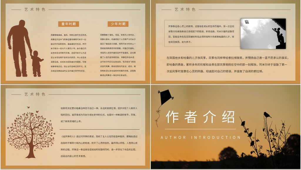 好书推荐追风筝的人PPT模板 好书推荐追风筝的人PPT模板
