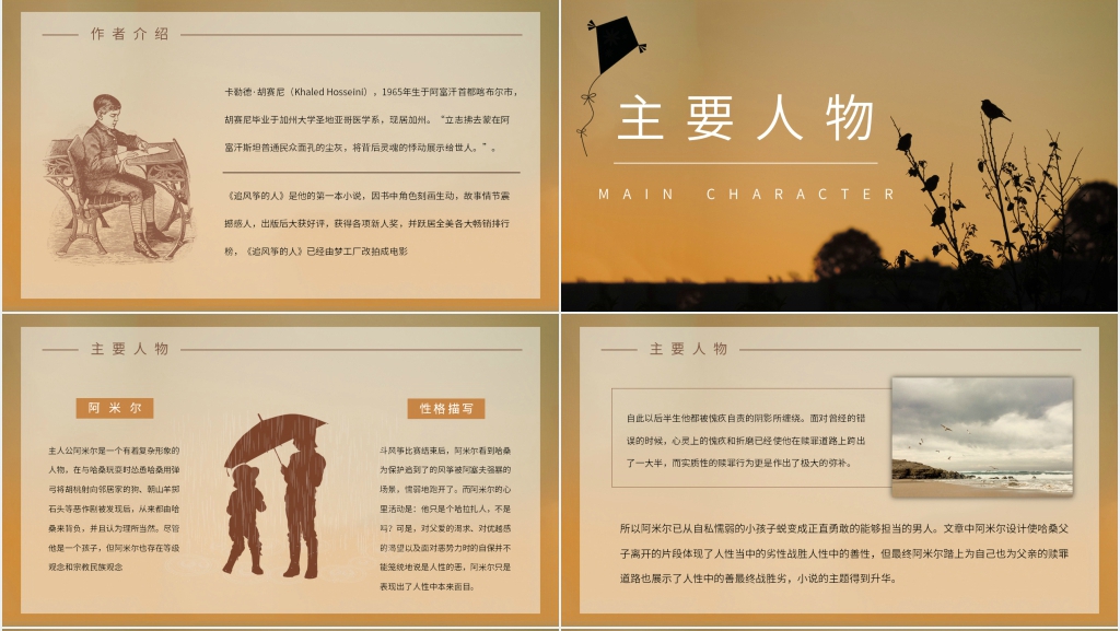 好书推荐追风筝的人PPT模板 好书推荐追风筝的人PPT模板