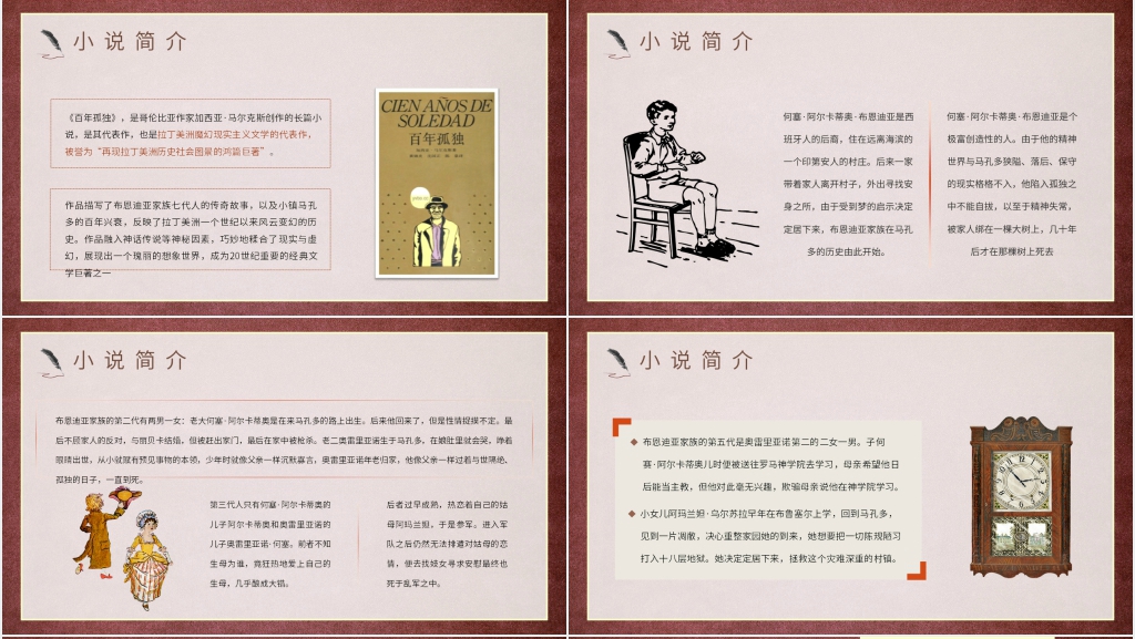 百年孤独赏析PPT模板