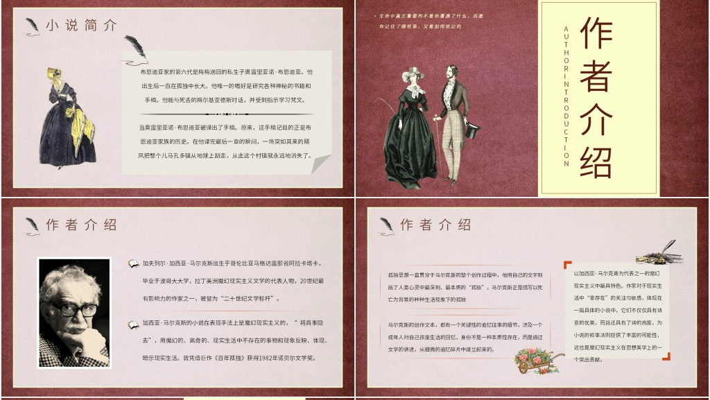 百年孤独赏析PPT模板