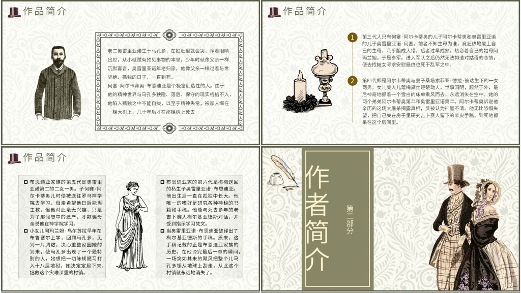 百年孤独推荐PPT模板 百年孤独推荐PPT模板