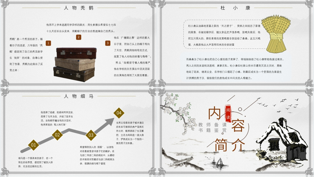 草房子读书交流PPT模板 草房子读书交流PPT模板