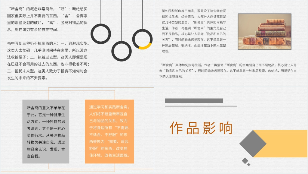 断舍离读书交流PPT模板 断舍离读书交流PPT模板