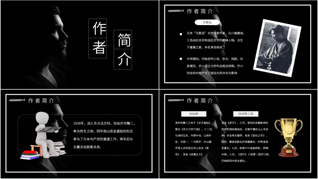 人间失格读书交流PPT模板