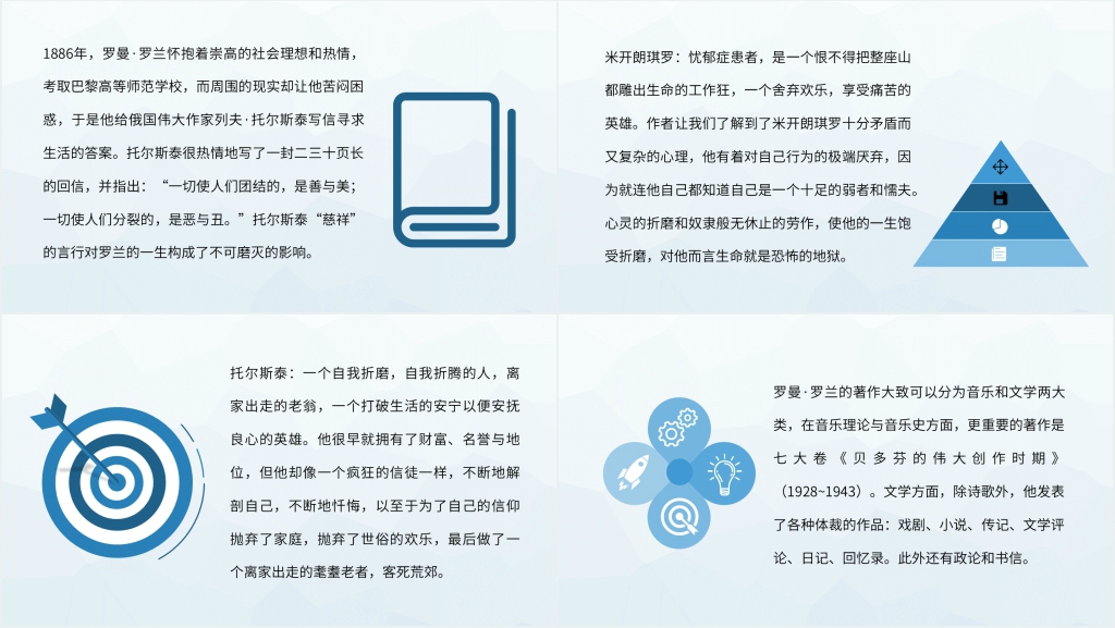 名人传读书分享PPT模板 名人传读书分享PPT模板