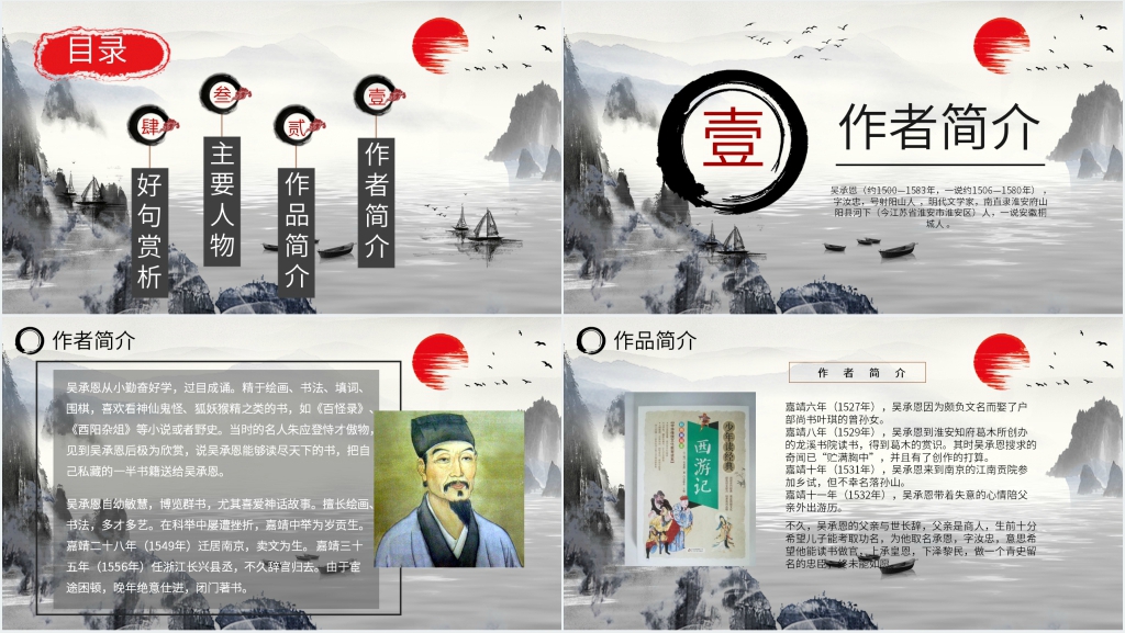 西游记读书交流PPT模板 西游记读书交流PPT模板