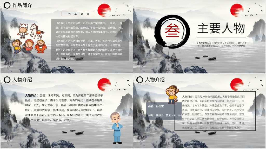 西游记读书交流PPT模板 西游记读书交流PPT模板