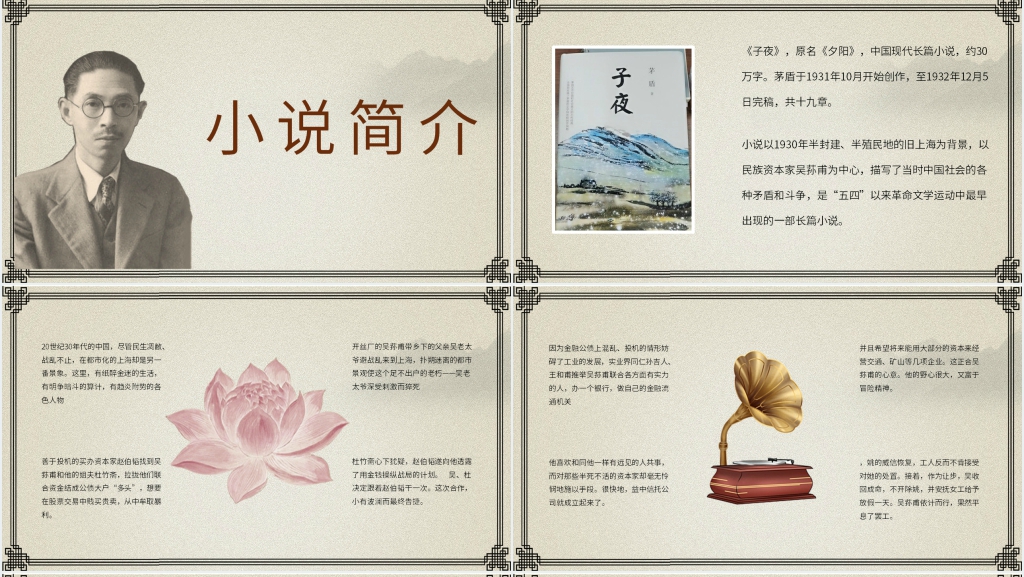 矛盾子夜教学PPT课件 矛盾子夜教学PPT课件
