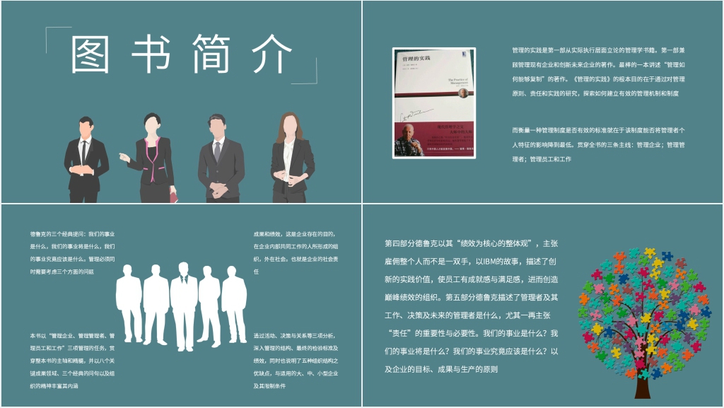 《管理的实践》图书介绍PPT模板 《管理的实践》图书介绍PPT模板