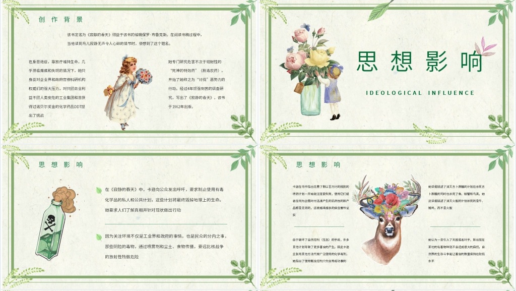 寂静的春天教案PPT模板 寂静的春天教案PPT模板