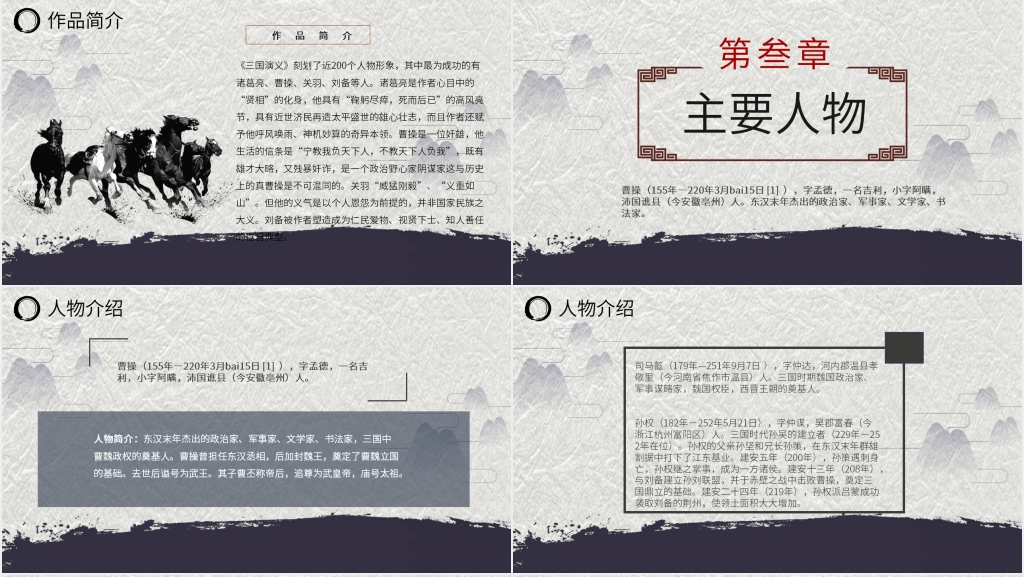 罗贯中与三国演义PPT模板 罗贯中与三国演义PPT模板