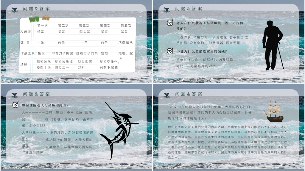 必修三语文老人与海PPT课件 必修三语文老人与海PPT课件