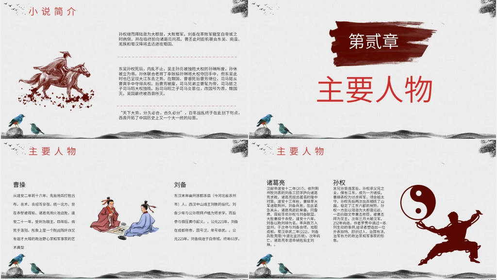 好书推荐三国演义PPT模板 好书推荐三国演义PPT模板