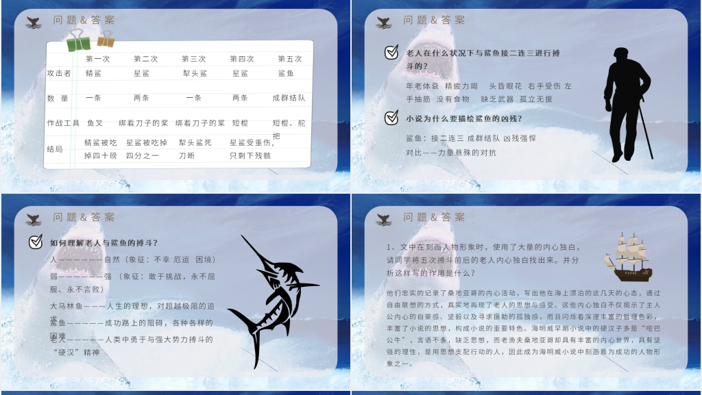 高中语文老人与海PPT课件 高中语文老人与海PPT课件