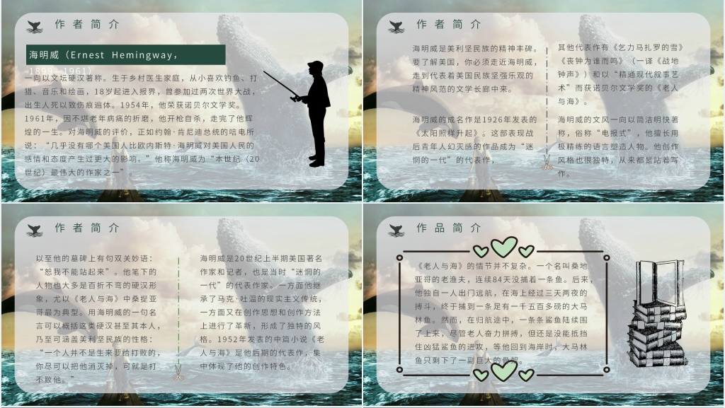 必修二语文老人与海PPT模板 必修二语文老人与海PPT模板