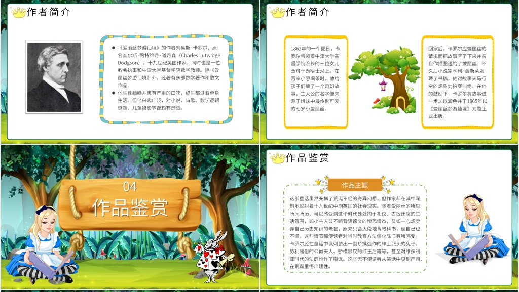 《爱丽丝漫游奇境记》指导课教学PPT课件 《爱丽丝漫游奇境记》指导课教学PPT课件