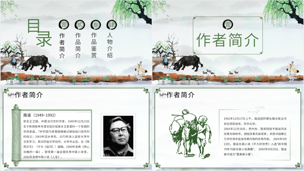 平凡的世界读书PPT模板 平凡的世界读书PPT模板