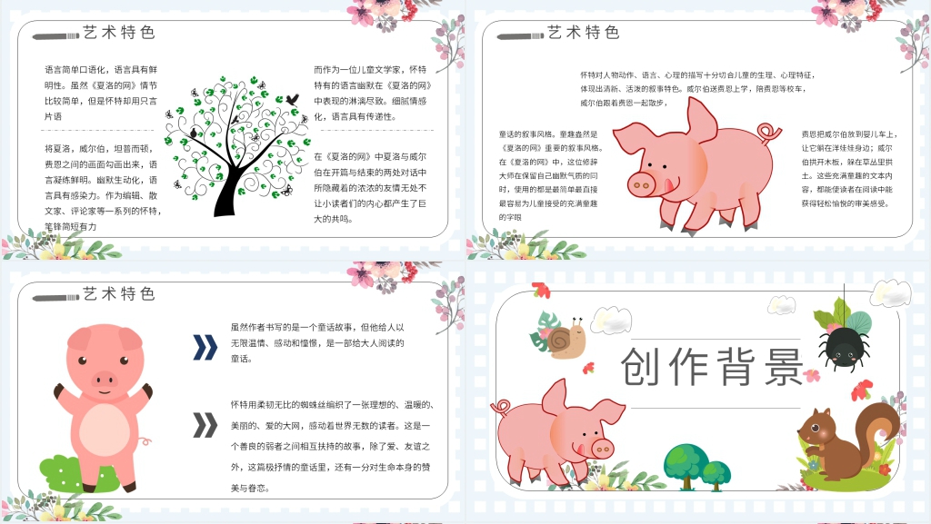 夏洛的网导读PPT模板 夏洛的网导读PPT模板