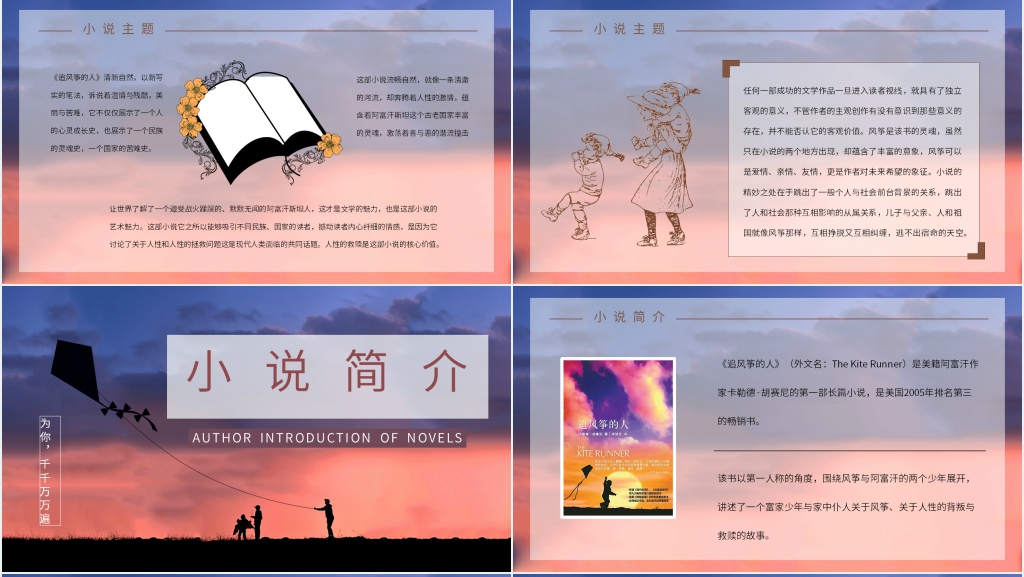 推荐追风筝的人PPT模板 推荐追风筝的人PPT模板