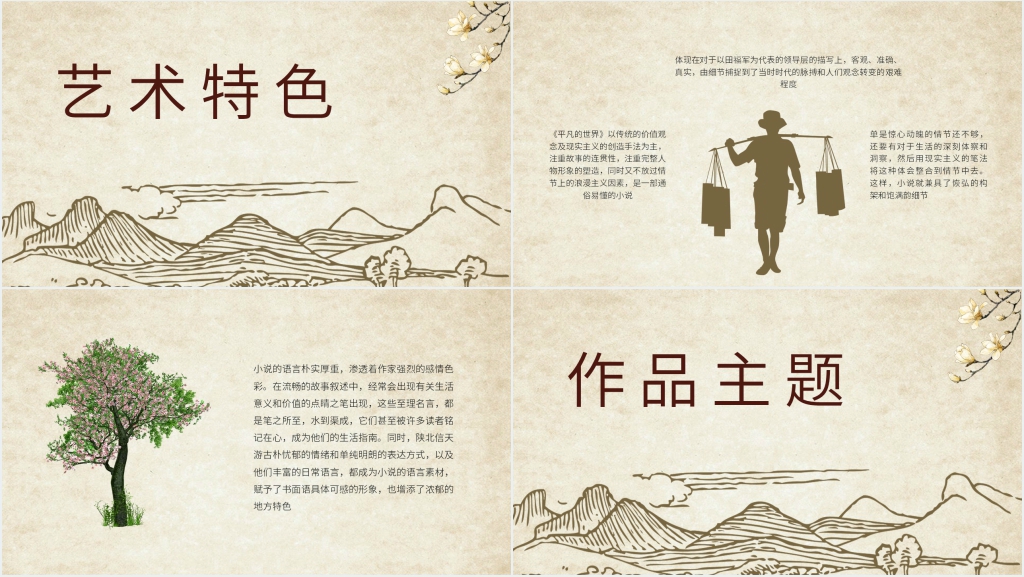 介绍平凡的世界PPT模板 介绍平凡的世界PPT模板