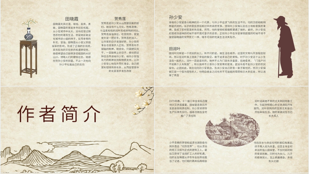 介绍平凡的世界PPT模板 介绍平凡的世界PPT模板