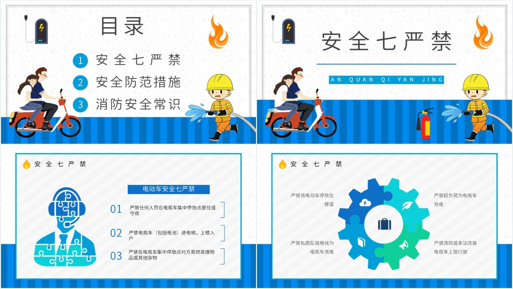 电动车充电宣传消防安全培训PPT模板 电动车充电宣传消防安全培训PPT模板