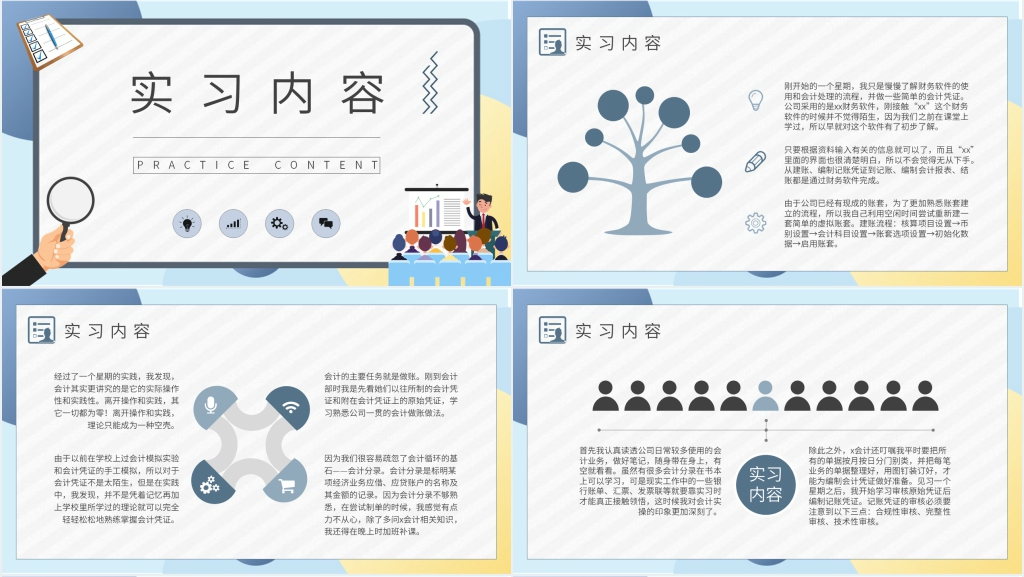 电子商务实习工作报告总结PPT模板 电子商务实习工作报告总结PPT模板