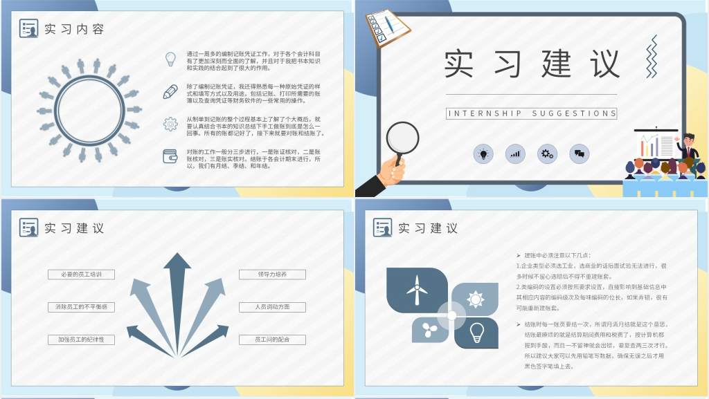电子商务实习工作报告总结PPT模板 电子商务实习工作报告总结PPT模板