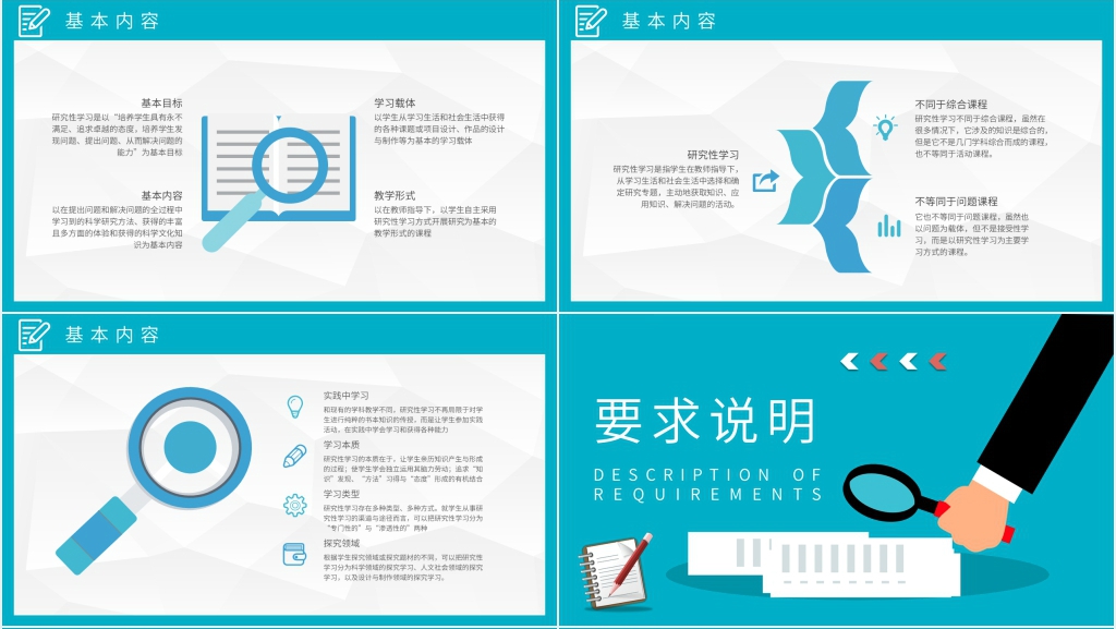研究性学习课题开题报告PPT模板 研究性学习课题开题报告PPT模板