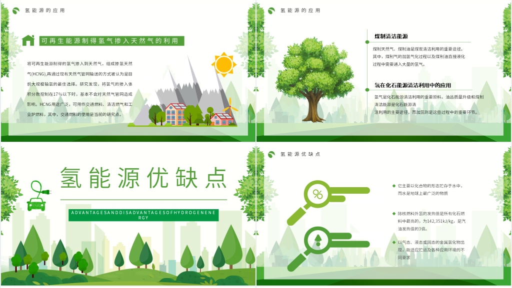 氢能源行业的优势PPT模板 氢能源行业的优势PPT模板