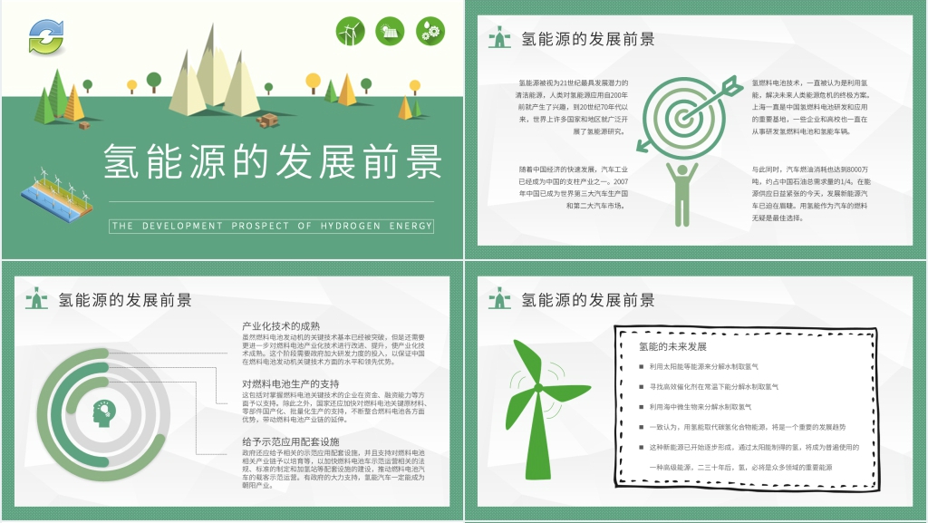 世界氢能源发展现状与趋势PPT模板